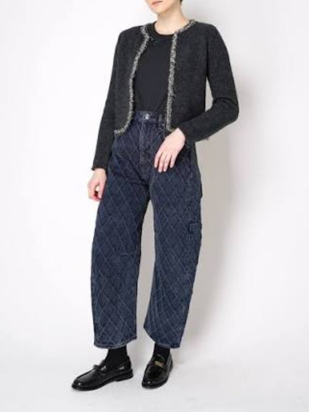 Rag & Bone Charlie high-rise quilt barrel jeans - Picture 6 of 8